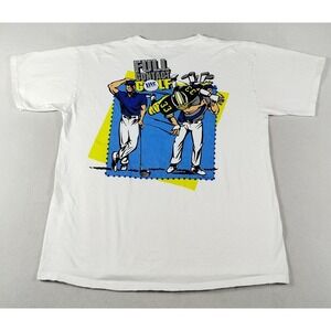 Vintage Miller Lite Shirt Mens XL White Full Contact Golf Beer Graphic Tee 90s